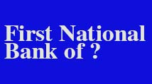First National Bank of No Brand