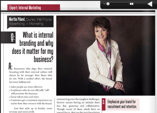 Martha Bartlett Piland TK Magazine Expert on Internal Branding