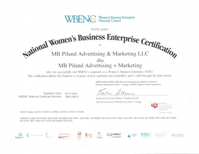 WBENC certification MBPiland
