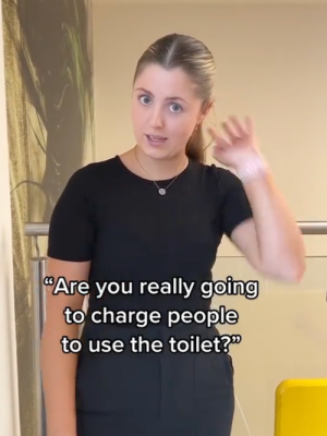 Extra charges toilet