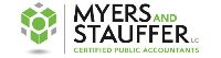 Myers and Stauffer logo design by MB Piland